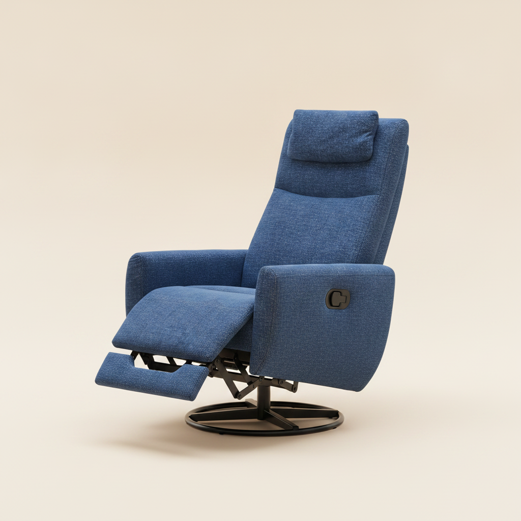 Fauteuil Relax Chenille Pivotant – Confort Premium